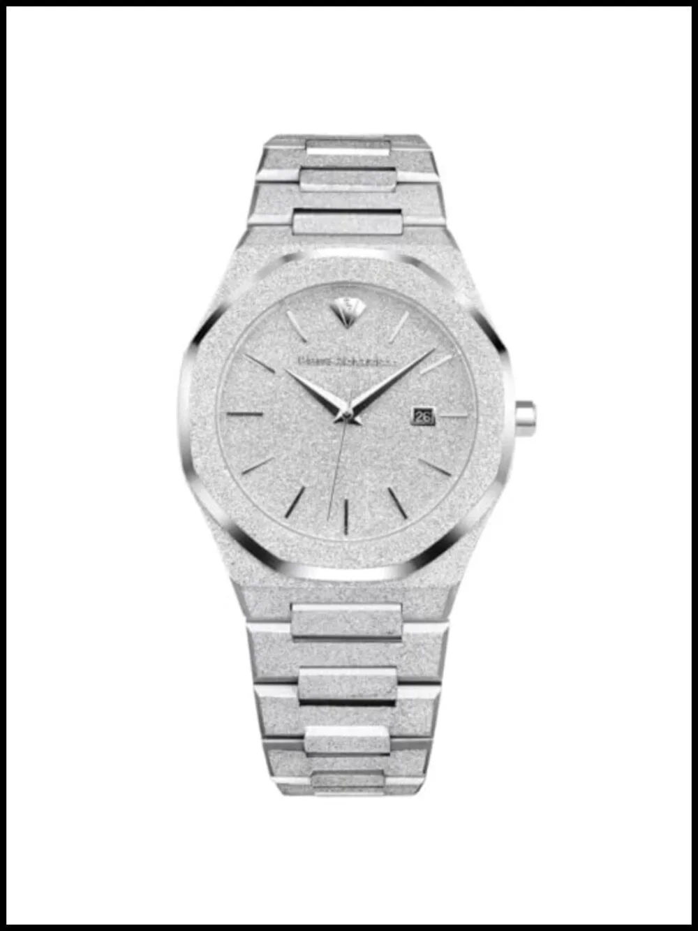 Men's Luxury Stainless Steel Watch Japanese Quartz 41mm Sapphire Crystal 5ATM